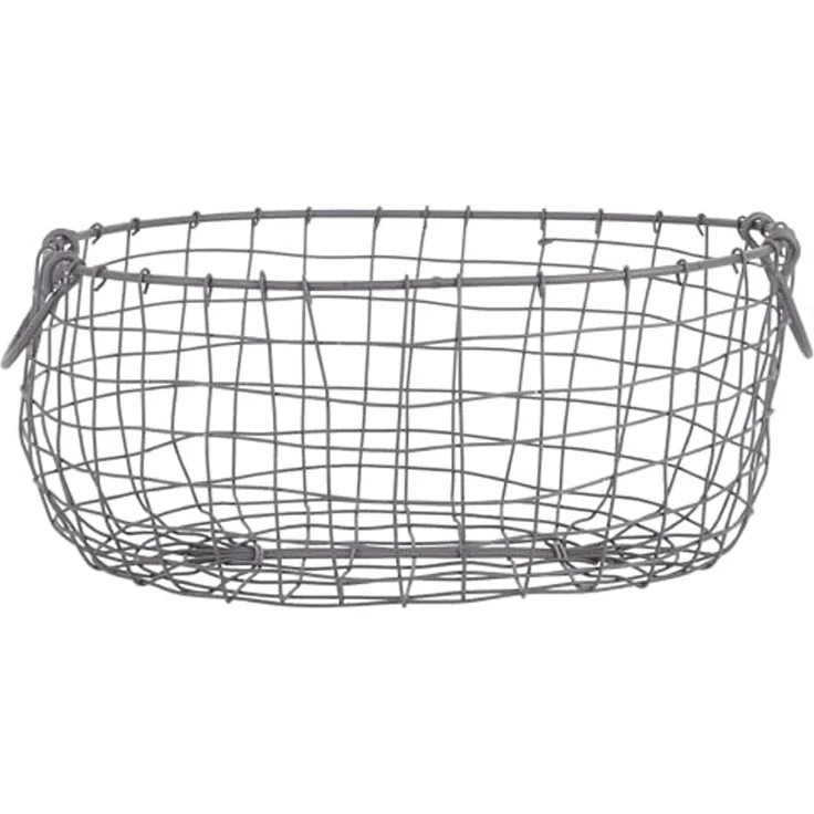 Ovales Drahtkorb Set 3 teilig Metallkorb Aufbewahrung Küche Garten L+M+S – Bild 5