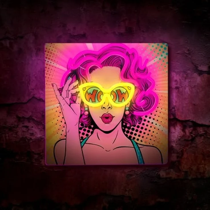 Forever Light LED Neon Art Wandkunst Wanddekoration Dekolicht Power Woman – Bild 7
