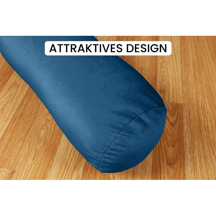 Amilian Nackenrolle 15x40 cm mit Bezug - Kissenrolle - Bettrolle - Nackenstütze, Nackenrolle mit Bezug, ideal als Sofakissen, Kissen, Dekokissen, dekoratives Lagerungskissen für Sofa und Bett – Bild 2
