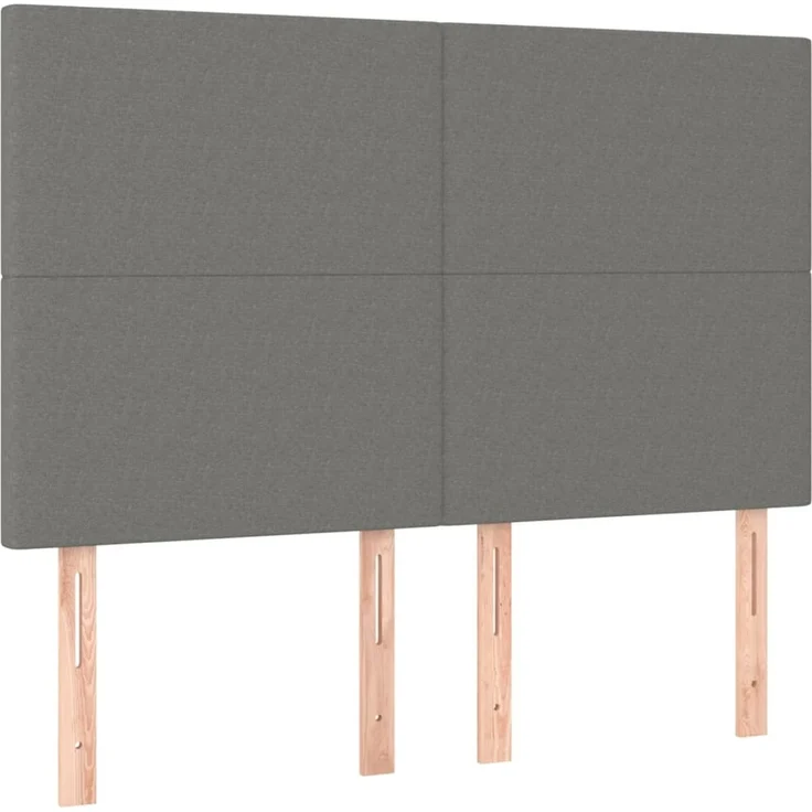 vidaXL Kopfteile 4 Stk. Dunkelgrau 72x5x78/88 cm Stoff 3116051 – Bild 2