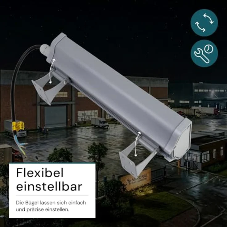 LUXULA Deckenleuchte LED Hallenleuchte Werkstattleuchte, LED fest integriert, Neutralweiß (5000K), IP65 – Bild 7