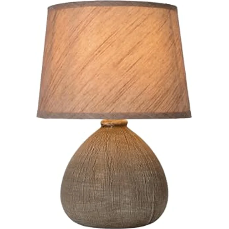 LUCIDE RAMZI - Tischlampe - Ø 18 cm - 1xE14 - Braun – Bild 2