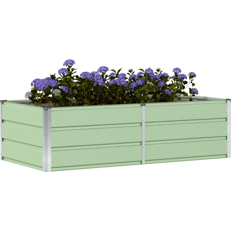 vidaXL Pflanzkübel Grün 160 x 80 x 45 cm Stahl 42018244 – Bild 3