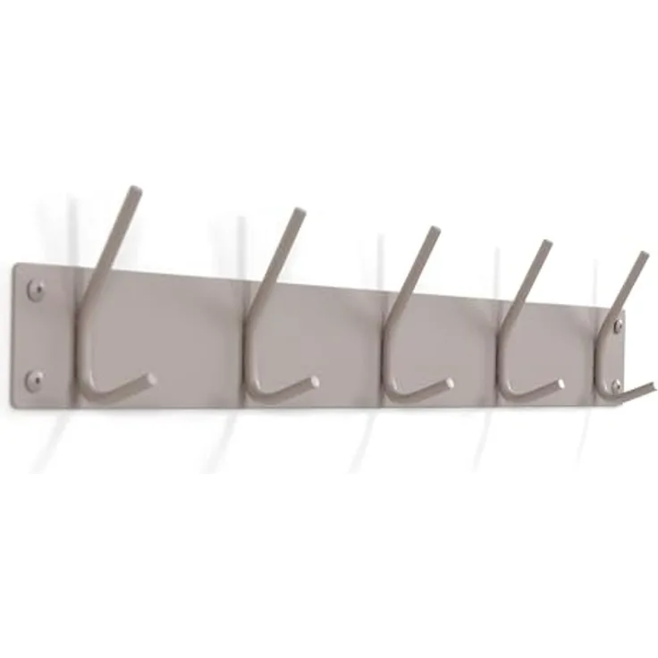 Spinder Design FUSION 5 Garderobe: Skandinavischer Stil, Stahl, Silky Taupe 70x6x12 cm