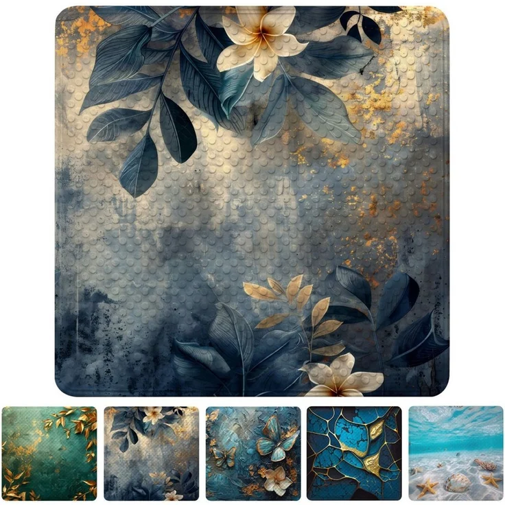 Sanilo Duschmatte mit Motiv, viele schöne Badematten zur Auswahl, rutschfeste & sichere Badematte, hochwertig, Kunststoff PVC, quadratisch, 230 extra starke Saugnäpfe, 53 x 53 cm, waschbar – Bild 1