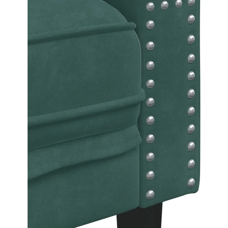 vidaXL Chesterfield-Sessel Dunkelgrün Samt 372675 – Bild 6