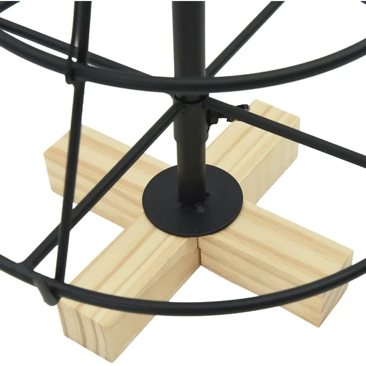 vidaXL Metall-Weihnachtsbaum mit Ständer KUOPIO 60 cm Stahl Schwarz 42019157 – Bild 8