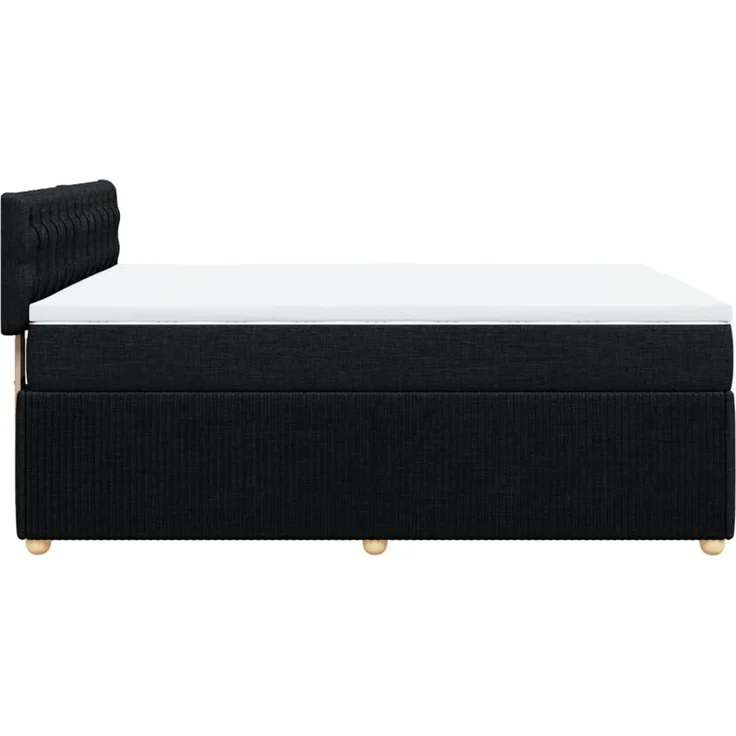 vidaXL Boxspringbett mit Matratze Schwarz 160x200 cm Stoff 3289816 – Bild 7