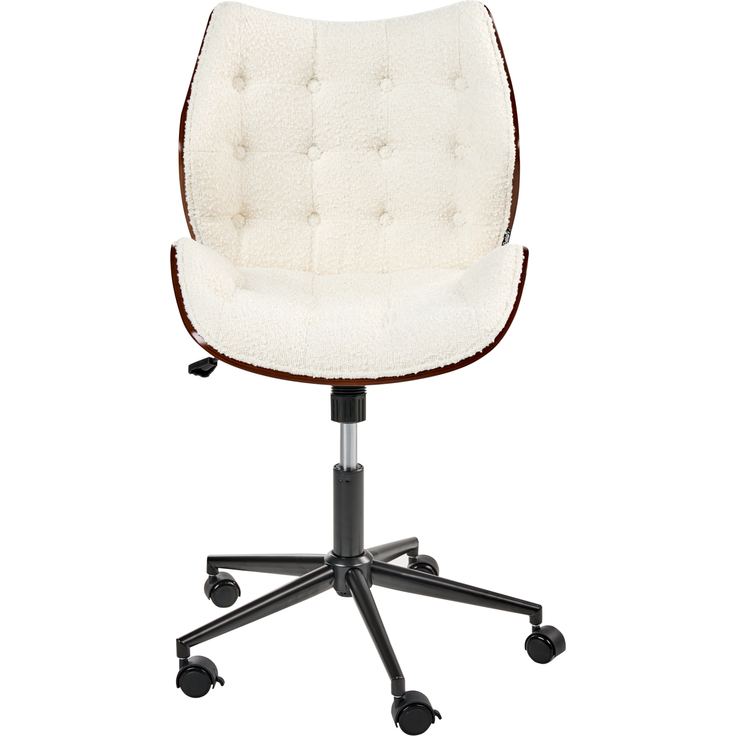 Schreibtischstuhl LOMPOC Bouclé Cremeweiß – Bild 5