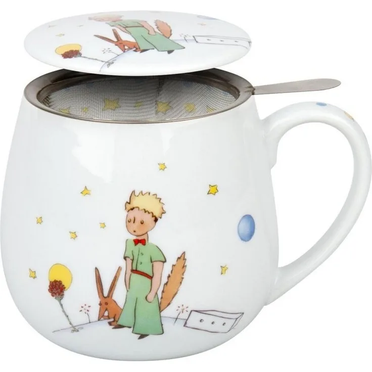 Könitz Le Petit Prince Secret FR Becher, Tasse, Teetasse, mit Sieb und Deckel, Porzellan, 420 ml, 11 5 143 2362