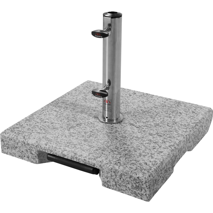 Doppler Trolley-Granit-Schirmsockel mit Rollen, granitgrau,50 kg, für Sonnenschirme bis Ø 300 cm