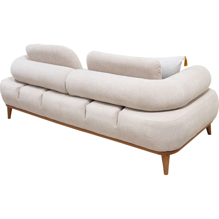 Sitzgruppe/Sofa Set - Wohnzimmergarnitur "Hortensia" 3+3+1-Beige/Orange – Bild 2
