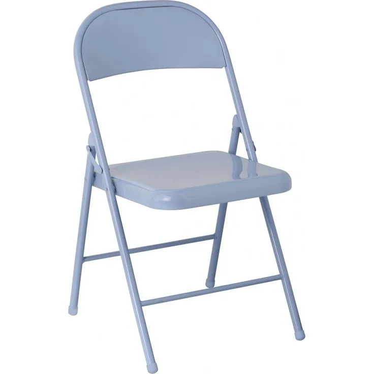 Ib Laursen - 4er Set Klappstühle Klappstuhl Stuhl Metall Blau 2164-26