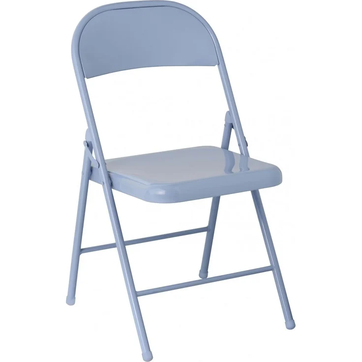 Ib Laursen - 4er Set Klappstühle Klappstuhl Stuhl Metall Blau 2164-26