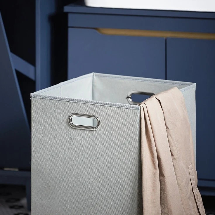 SoBuy BZR114-B Wäscheschrank, MDF, Lackiert, Dunkelblau, 40 x 96 x 40 cm – Bild 6