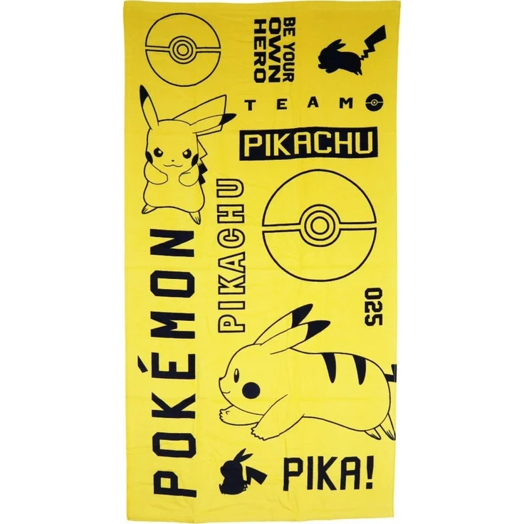 POKÉMON Strandtuch Pokemon Pikachu Badetuch Strandtuch XL 70x140 cm 100% Baumwolle – Bild 4