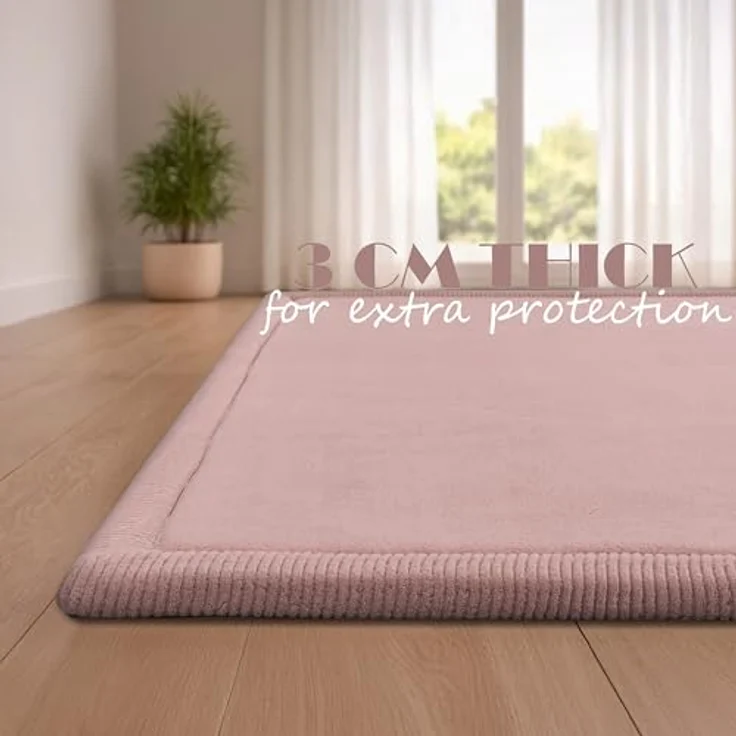 Paco Home Teppich Kinderzimmer Kinderteppich Baby Spielteppich Krabbeldecke Krabbelmatte Weich rutschfest Jungen Mädchen Deko, Grösse:200 cm Rund, Farbe:Pink – Bild 6
