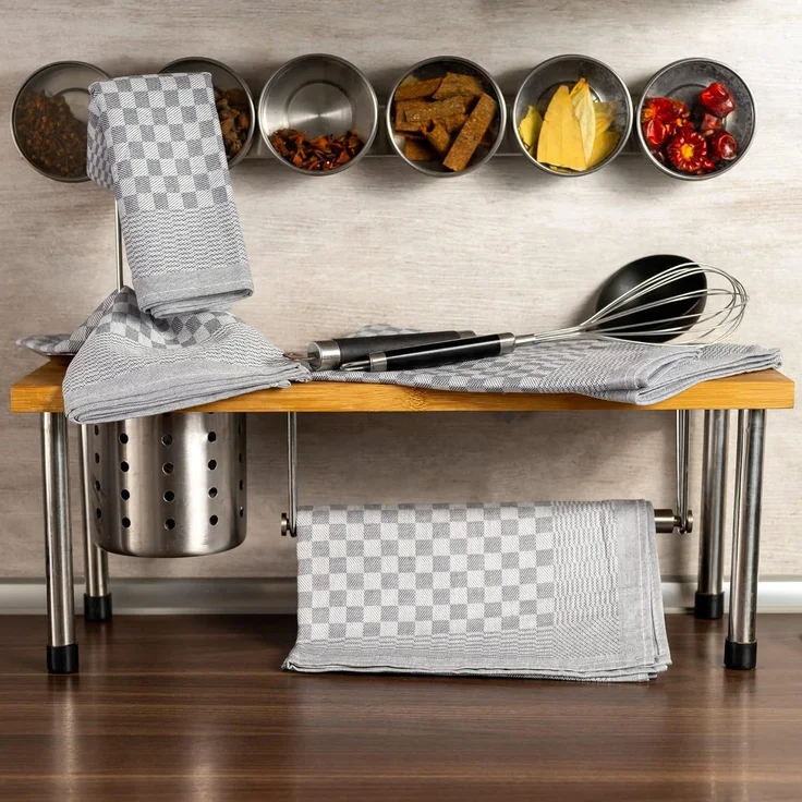 Müskaan Luxus Grubentücher, 10er Set, 210 g/m², 75g, 100% Baumwolle schwarz, 50x70 cm – Bild 3