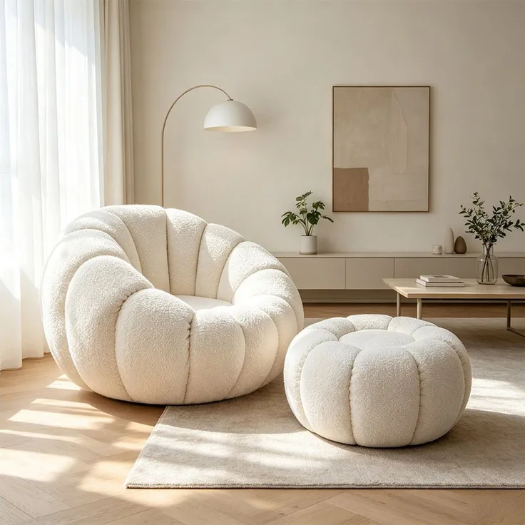 Muxing Loungesessel Teddy-Loungesessel, weich gepolstert, besonderes Design (2-St)
