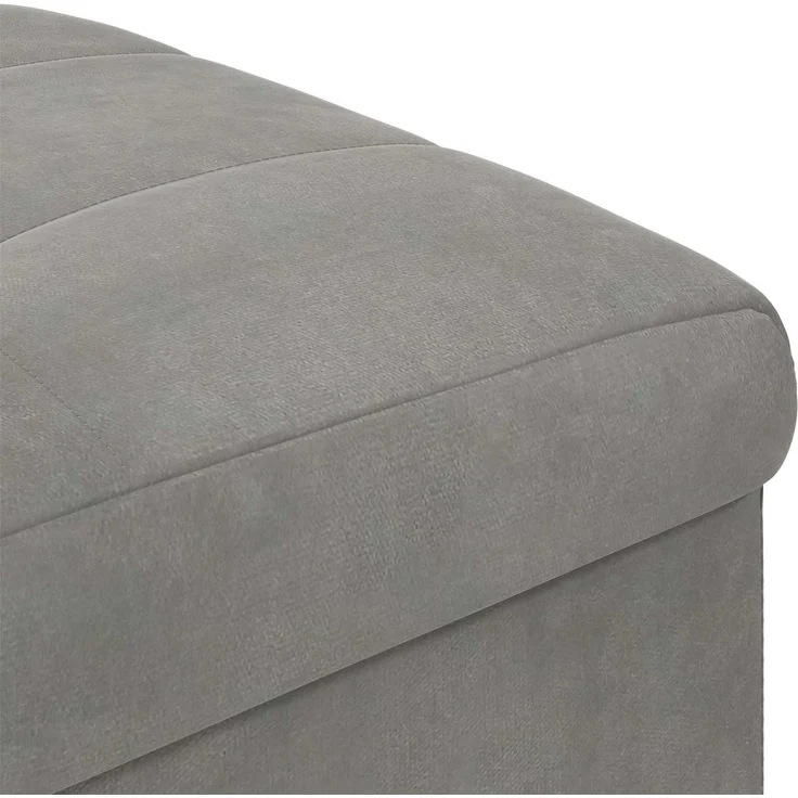 vidaXL Ottoman mit Stauraum Hellgrau 40 x 40 x 45 cm Samt 876810 – Bild 7