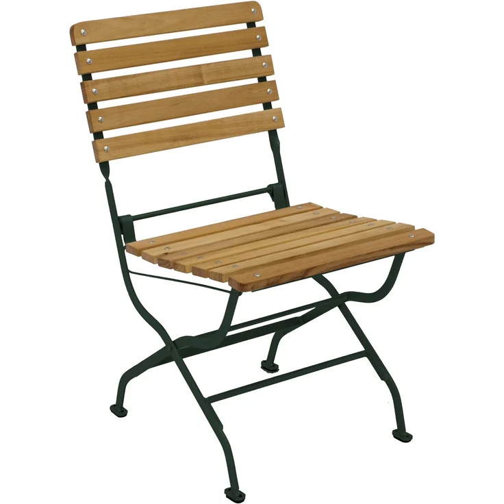 DEGAMO PASSAU Garnitur 3-teilig, Metall + Robinie, grün/natur, Tisch 77cm rund – Bild 2