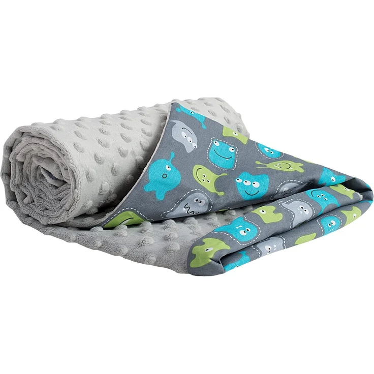 Medi Partners Babydecke Baby Decke Neugeborenen - Kuscheldecke Geschenk Babydecken 75x100cm für Kleinkinder Mädchen Krabbeldecke Kinderbett Kinderwagen 100% Baumwolle (Kreaturen mit grauem Minky) – Bild 1