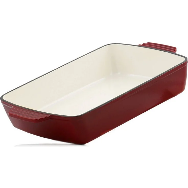 Mahlzeit Auflaufform Gusseisen Auflaufform eckig 3,8 Liter, Dark Cherry, Induktion, Gusseisen – Bild 1