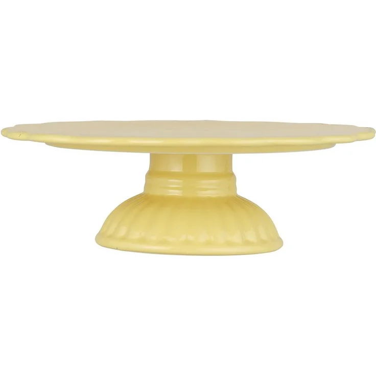 Tortenplatte Kuchenplatte Fuß Mynte Keramik Lemonade Gelb Ib Laursen 2079-04