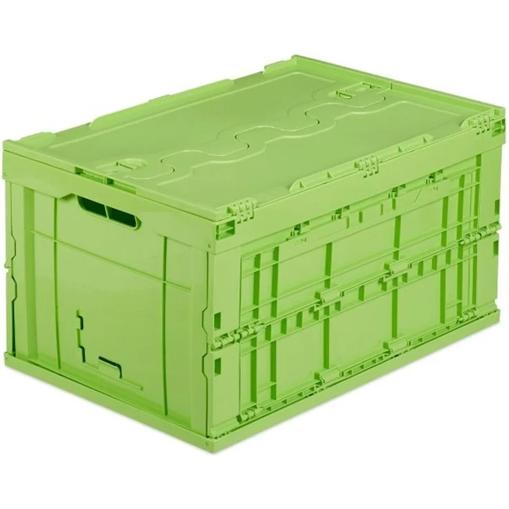 Relaxdays 2 x Transportbox 60 L mit Deckel – Bild 1