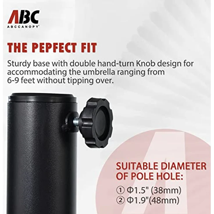 ABCCANOPY 22 kg Schirmständer, wassergefüllt, für Markt, Terrasse, Outdoor, robuster Schirmhalter (schwarz) – Bild 6