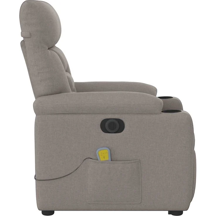 vidaXL Elektrischer Massagesessel mit Aufstehhilfe Taupe Stoff 3303069 – Bild 6