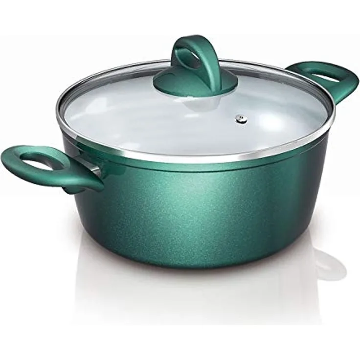 Genius Kochtopf Cerafit Fusion Topf 20cm, Edelstahl 18/0, Antihaftbeschichtung, induktionsgeeignet, spühlmaschinengeeignet