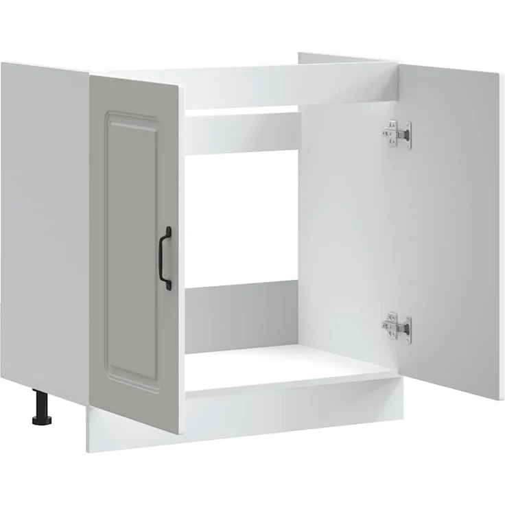vidaXL Spülenunterschrank Kalmar Weiß 80x46x81,5 cm Holzwerkstoff 853447 – Bild 3