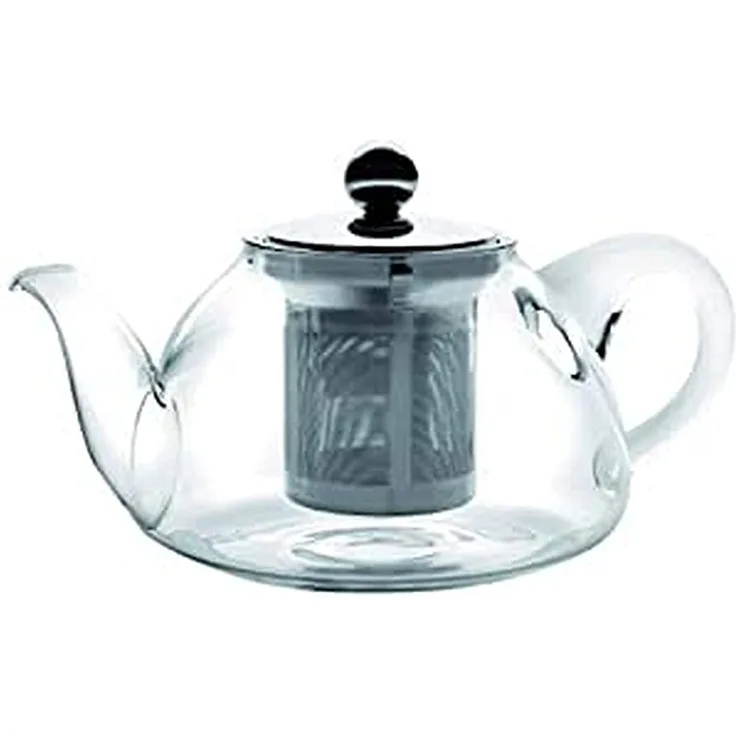 Ibili Teekanne-Set Kristall-Stove mit FiLiterer 800 ml Aus Glas, Transparent, 3-Einheiten