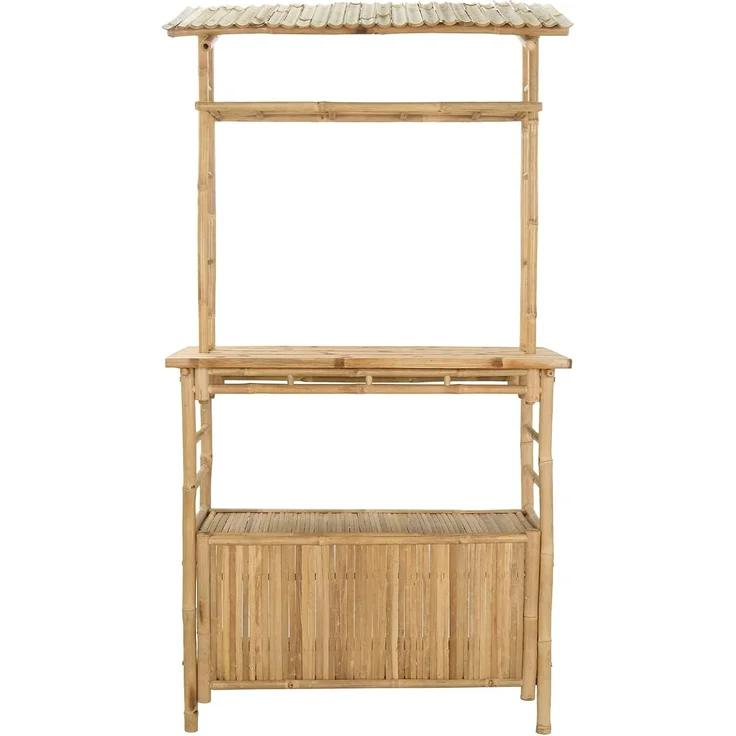 vidaXL Outdoor Bartisch Natur 110 x 50 x 210 cm Bambus 42028062 – Bild 7