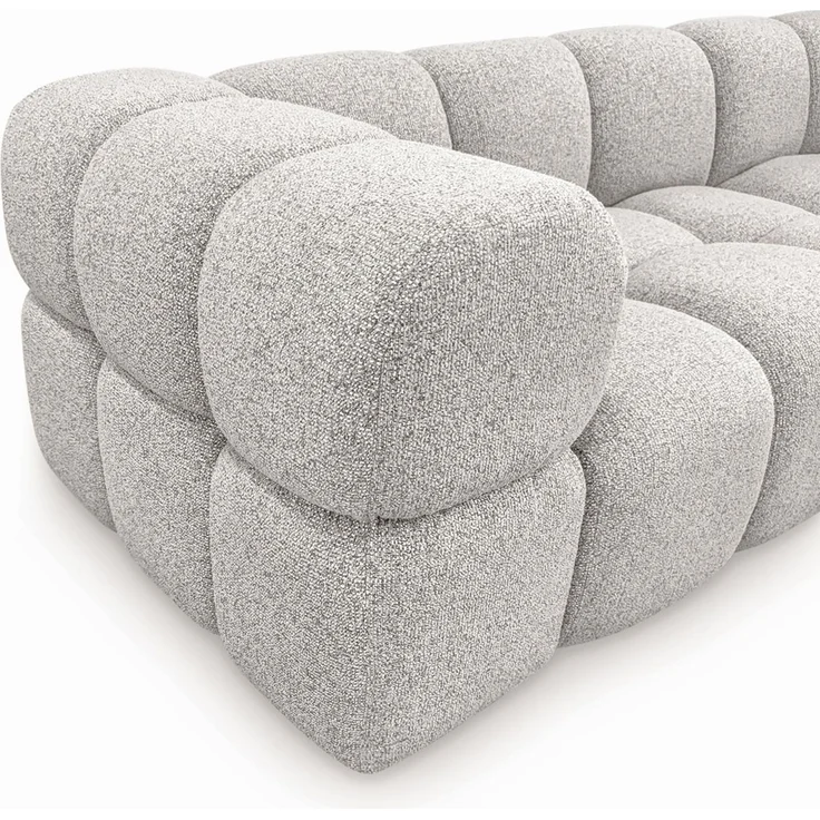 Ecksofa Designersofa BLANCHE in Stoff Bluvel Latte Ottomane Links – Bild 4