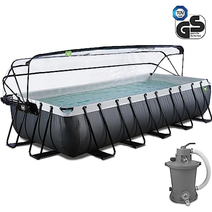 EXIT Framepool inkl. multifunktionaler Poolabdeckung (Set, 4-tlg), BxLxH: 250 x 540 x 100 cm, mit Sandfilteranlage und Sicherheitsleiter – Bild 3