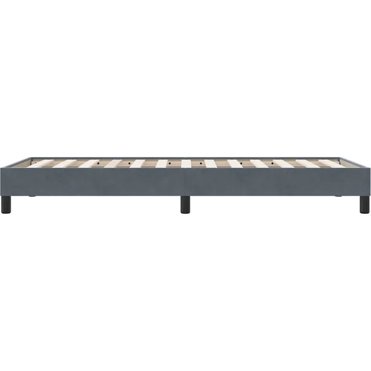 vidaXL Boxspringbett ohne Matratze Dunkelgrau 90x210 cm Samt 3315808 – Bild 6