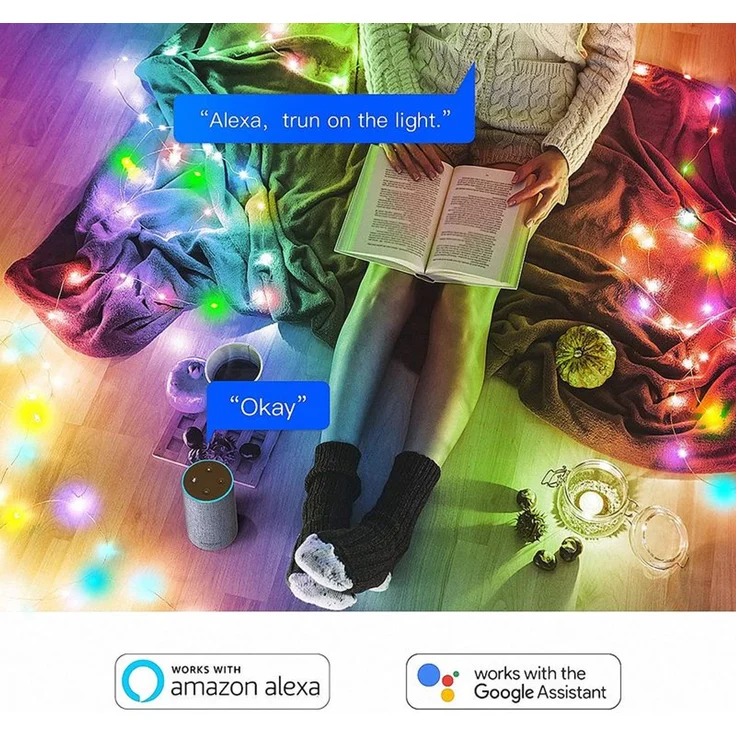 Smart LED Lichterkette RGB Innen 5 Meter WIFI SMART Alexa Google Home TUYA – Bild 5