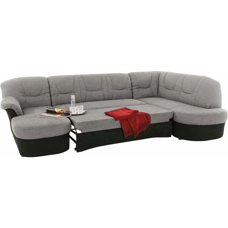 DOMO collection Wohnlandschaft SARAFINA 295x83x180 cm, auch mit Federkern für mehr Sitzkomfort!, whlw. mit Bettfunktion, elegantes Design, U-Form – Bild 4