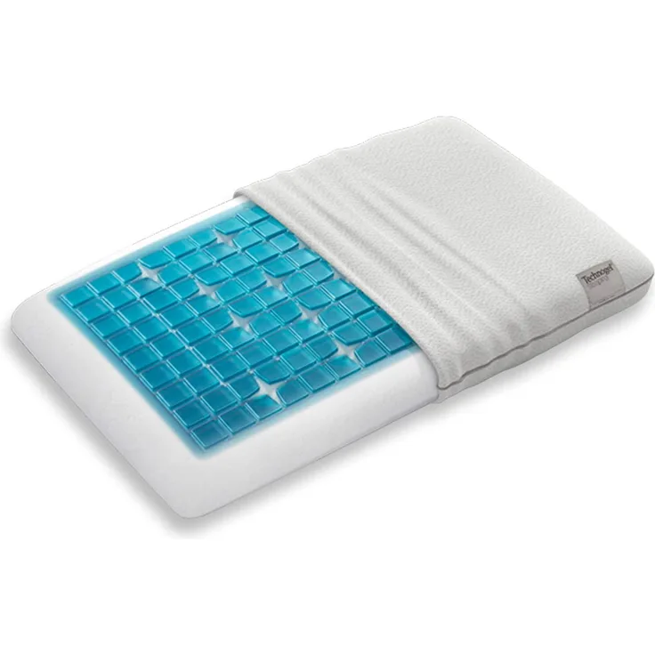Technogel® Premium Nackenstütz-Kopfkissen mit patentiertem Thermo-Gel + Schadstofffrei & Zertifiziert + Orthopädisches HWS-Kissen für Rücken- & Seitenschläfer + medium 66 x 40 x 09 cm