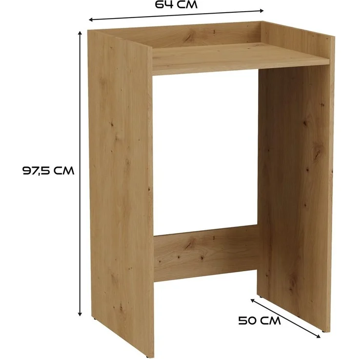 ibonto WASCHMASCHINENUMBAUSCHRANK HANDWERKLICHE EICHE 64x97,5x50 cm (H 97.5 x T 50 x B 64 cm) – Bild 3