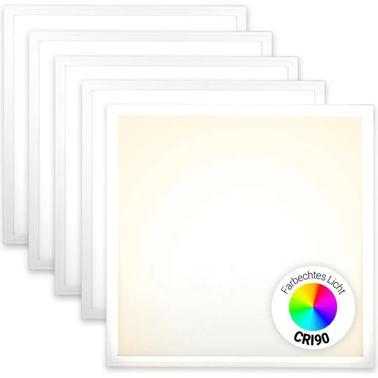 5x LED Panel 62x62 Neutralweiß 4000K 40W CRI90 Hohe Farbwiedergabe PLs3.0 – Bild 1