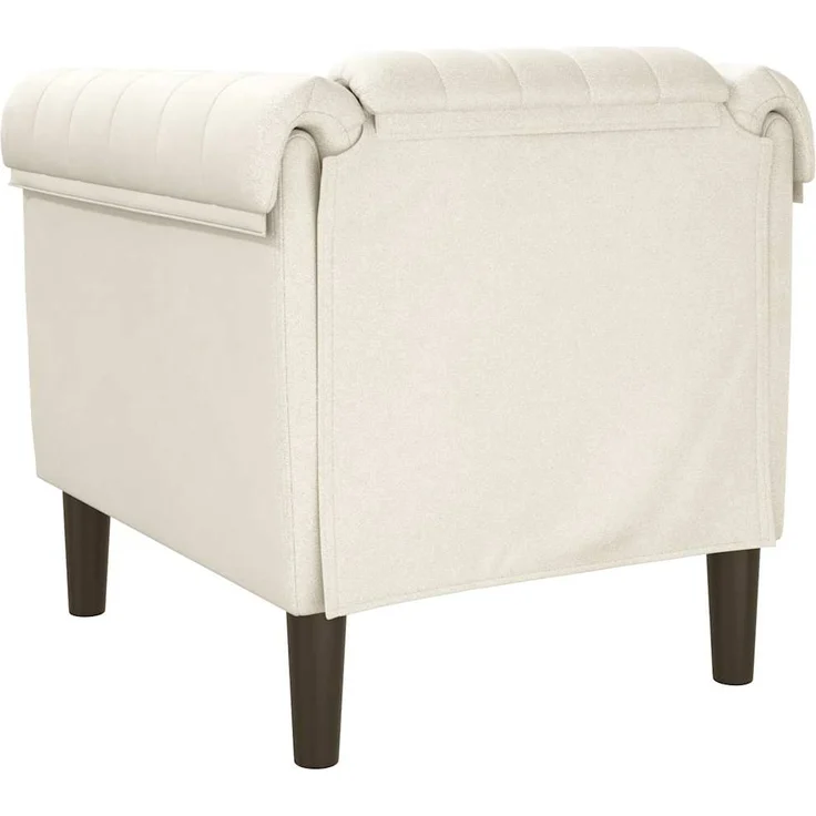 vidaXL Sessel Creme Samt 372572 – Bild 5