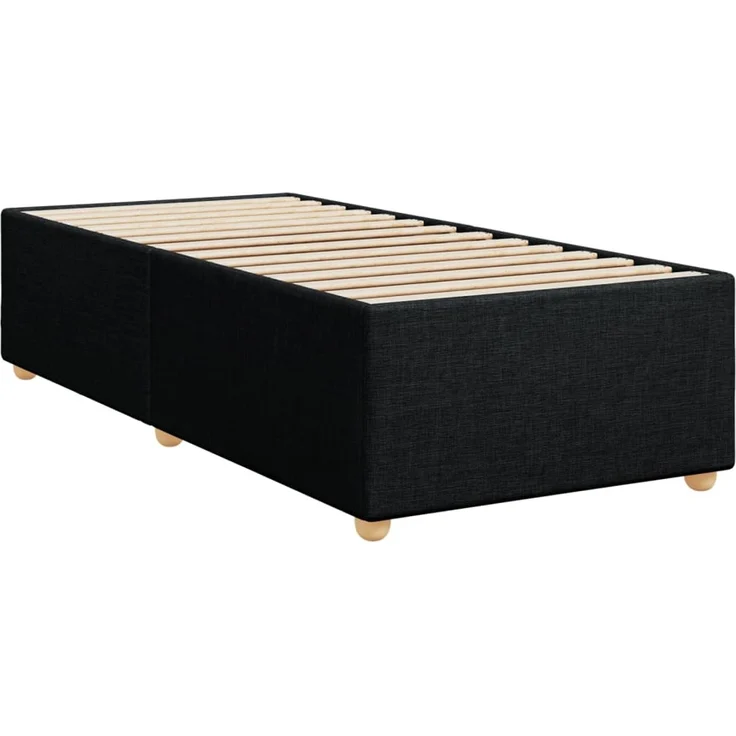 vidaXL Boxspringbett mit Matratze Schwarz 80x200 cm Stoff 3288802 – Bild 9
