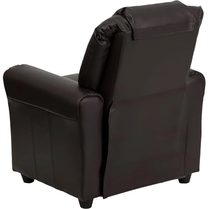 Flash Furniture Kids Recliner with Cup Holder, Leather, Brown LeatherSoft, Set of 1 – Bild 11