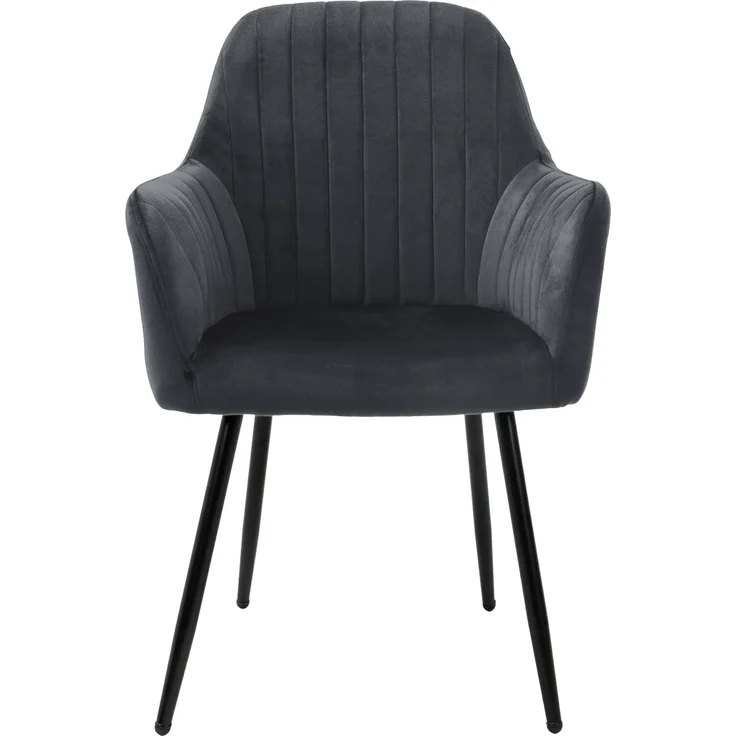 ML-DESIGN Stuhl Esszimmerstuhl mit Rücken- und Armlehnen Samt/Kunstleder Bezug (6 St), Ergonomische Stuhl Grau Küchenstuhl Wohzimmerstuhl Polsterstuhl – Bild 2