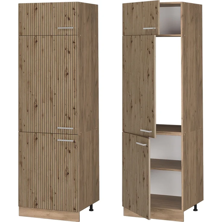 Kühlumbauschrank R-Line Artisan-Eiche 60 cm Vicco – Bild 5