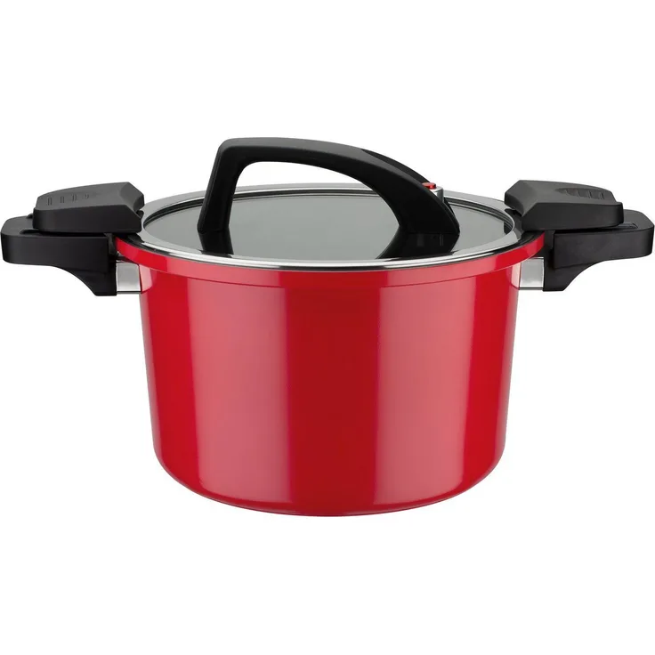 GSW Dampfgartopf Gourmet, Aluminium, Dampfkochtopf mit Ventil zum Druckausgleich kein Überdruck, Induktion