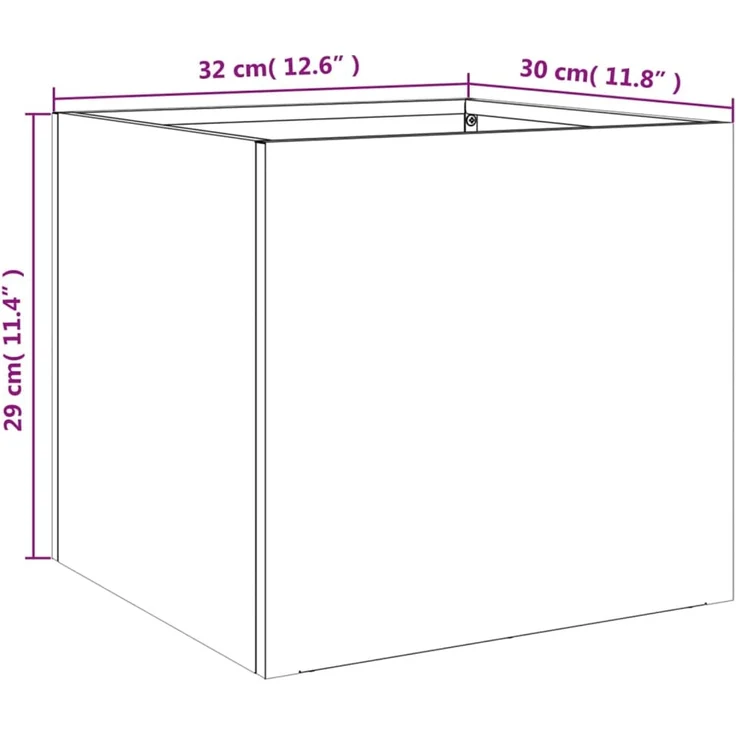 vidaXL Pflanzkübel Olivgrün 32x30x29 cm Stahl 841541 – Bild 10